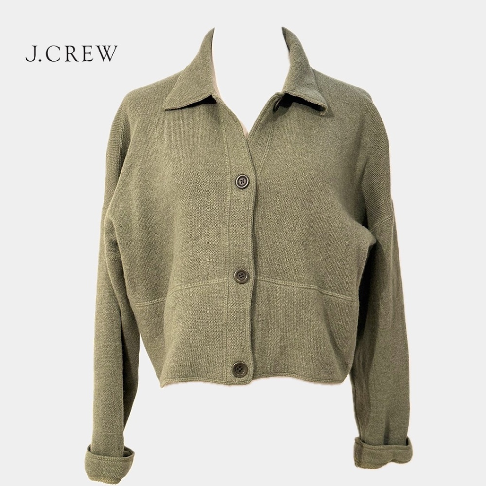 J.Crew Soft Lambswool Blend Sweater in Celadon Green – Classic & Versatile!